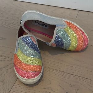 Steve Madden Glittery Rainbow Slip-On Sneakers